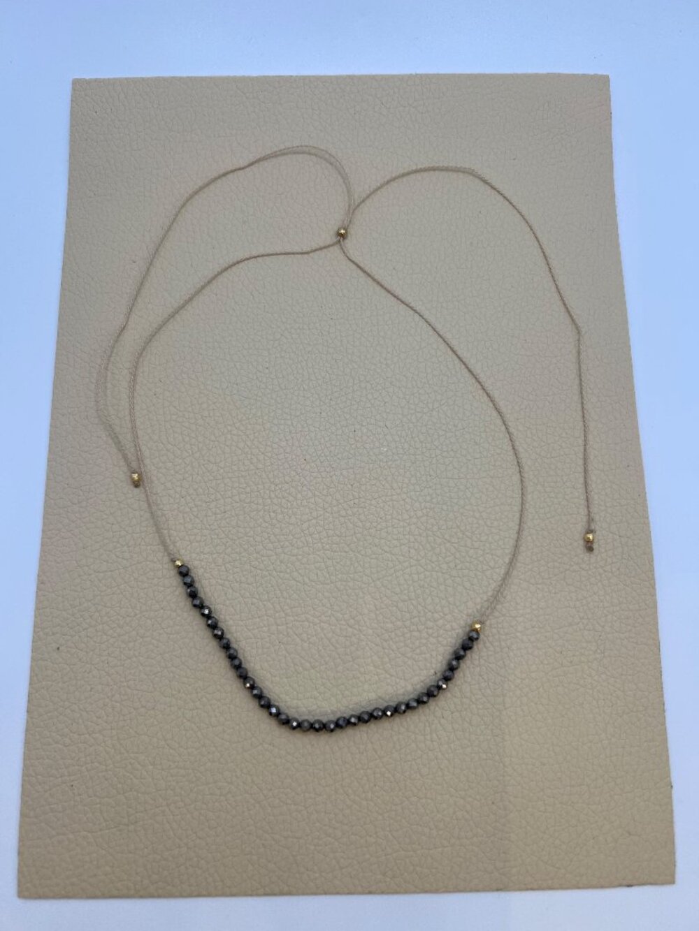 Handmade Adjustable Pyrite Necklace